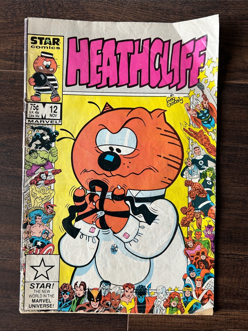 Vintage 1986 Heathcliff Comic Book with Marvel 25th Anniversary Border